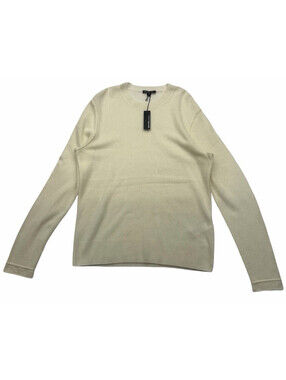 James Perse Open Knit Cashmere Crewneck Sweater Oyster Beige Size 1 | S